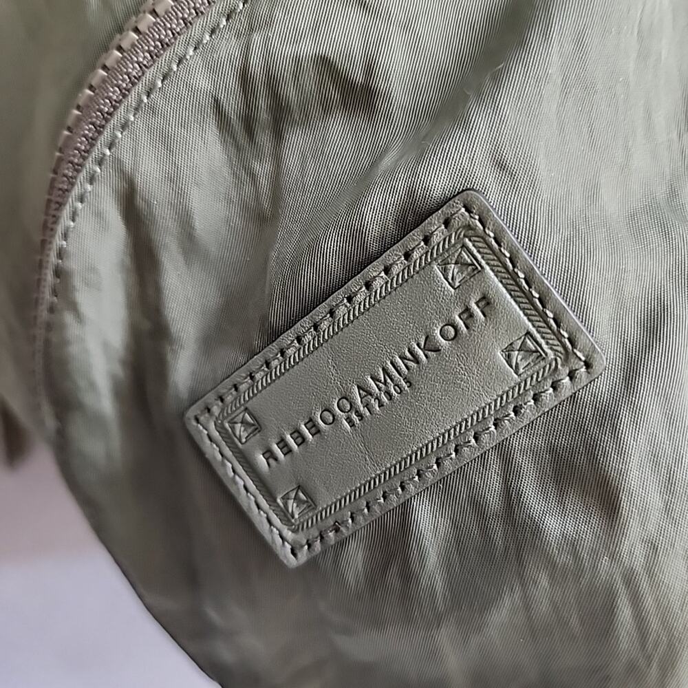 Rebecca Minkoff Julian Backpack Olive Green Nylon Utility Bag Silver Hardware - Picture 11 of 16